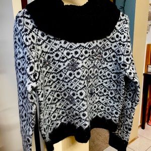 Verve Ami Sweater Style ESH13094 Blk/LT HTHR Grey Small